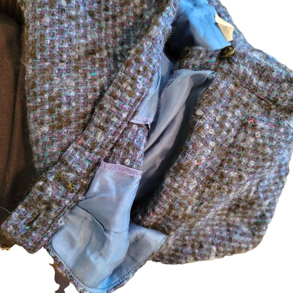 Pendleton Wool Skirt Blue Black Pencil Straight Woman's Size 10 Vintage JJ3251 - Picture 7 of 8